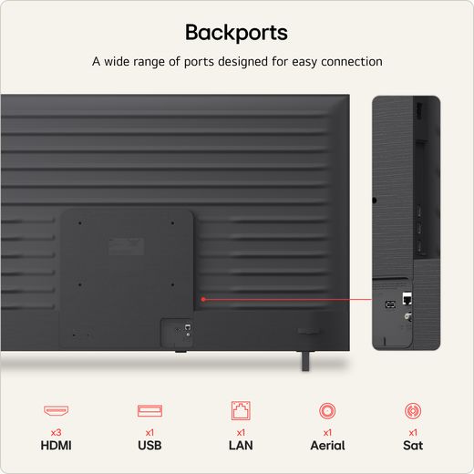 LG 65" 4K Ultra HD Smart TV - Annotation - port shot