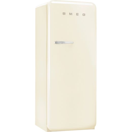 Smeg Right Hand Hinge FAB28RCR6UK 153cm High Small Fridge with Ice Box - Cream - Right perpsective shot