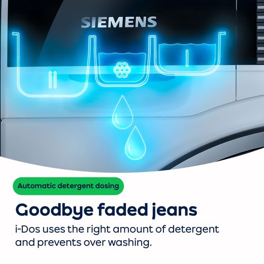 Siemens IQ-700 i-Dos™ 10.5Kg / 6Kg Washer Dryer - Silver - AO Annotation - i-Dos