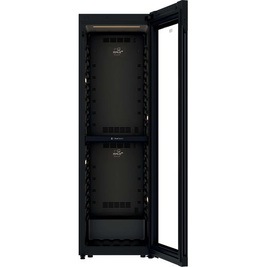 Haier Wine Cooler - Black - Front with door open shot 
