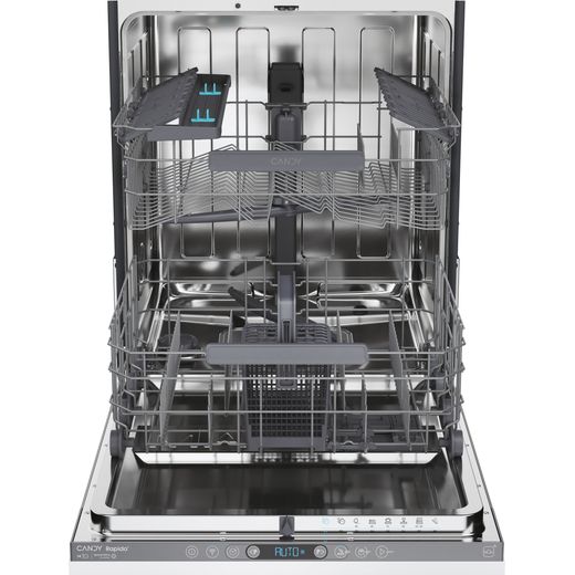 Candy RapidÓ Fully Integrated Standard Dishwasher - Silver - Front with door open shot