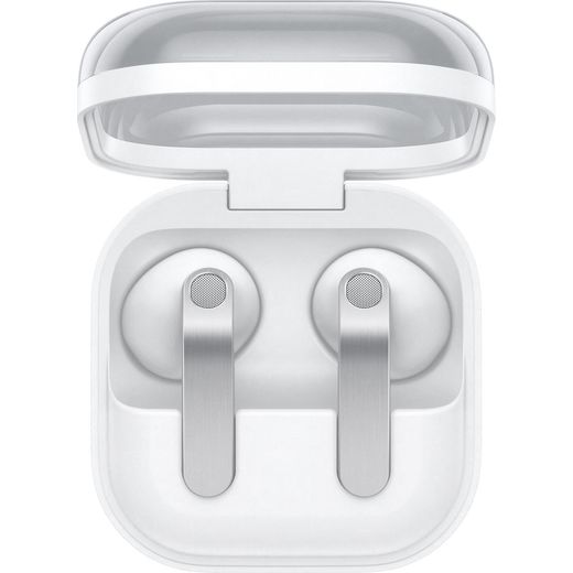 Samsung Galaxy Buds4 Headphones - White - front with case open shot