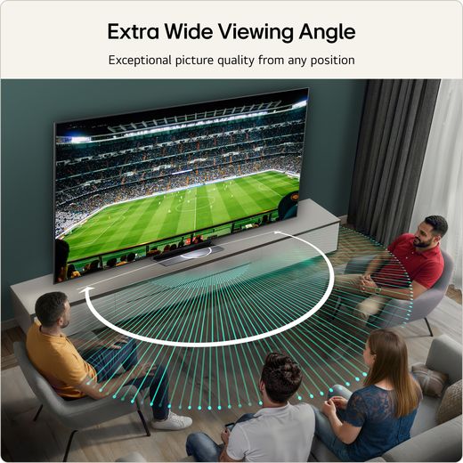 LG evo AI C6 83" 4K Ultra HD OLED Smart TV - Annotation - extra wide viewing shot