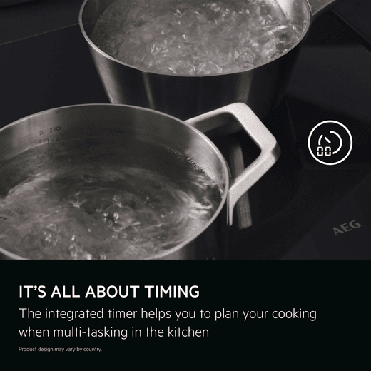 AEG 7000 SenseBoil® TI64IB10FB 60cm Induction Hob - Black - Annotation - Timer