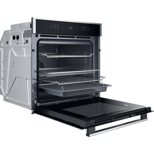 Hotpoint HOI68CT0SXUK Electric Single Oven Stainless Steel - Right perpsective with door open shot