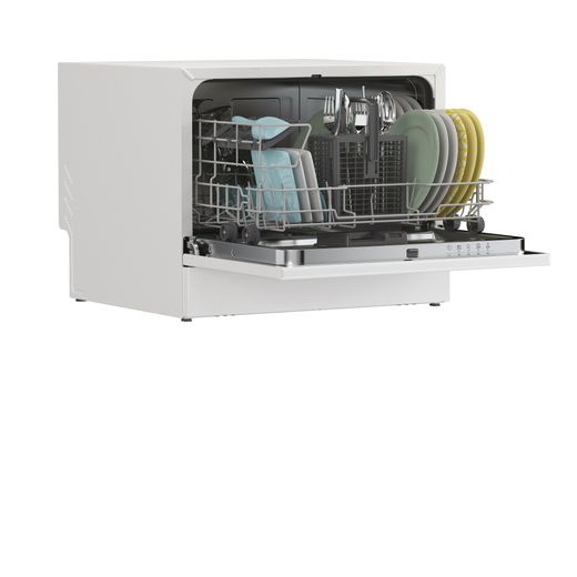 Candy RapidÓ Table Top Dishwasher - White - Right perpsective door open shot