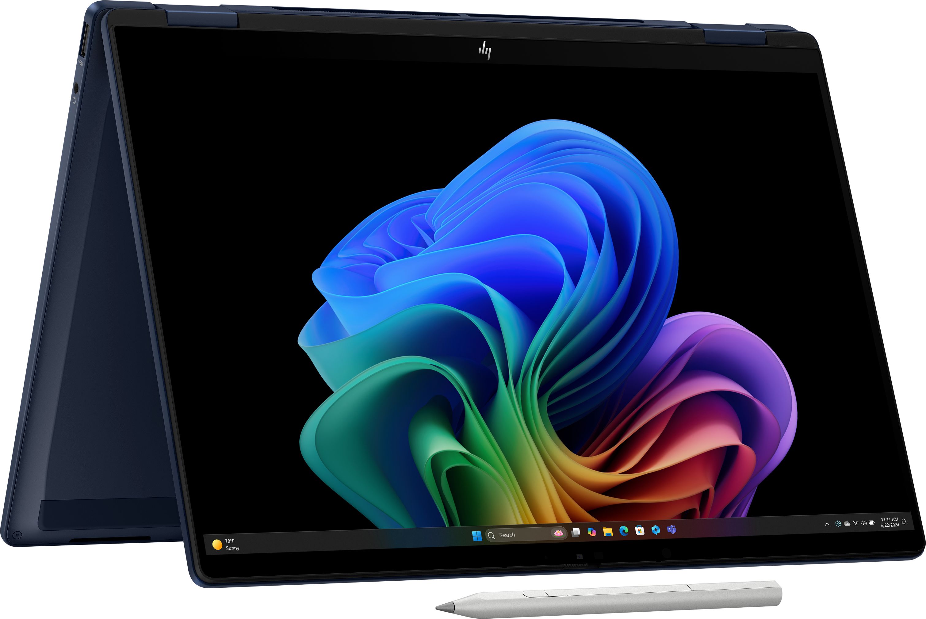 HP OmniBook X Flip 14 Laptop - 14" 3K OLED Touchscreen - Intel Core Ultra 7 - 1TB SSD - 16GB RAM - Silver
