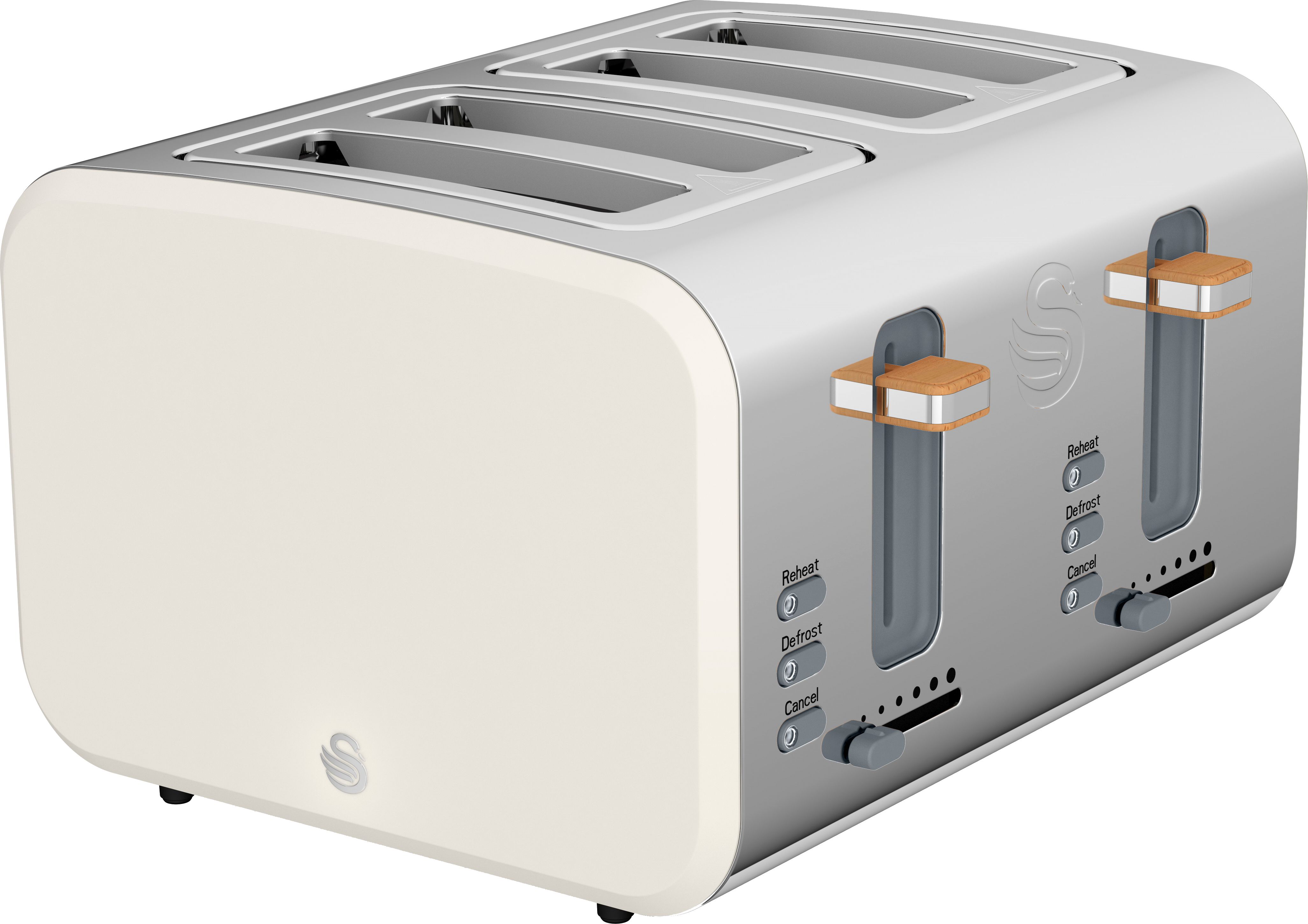 Swan Nordic ST14620WHTN 4 Slice Toaster - White, White