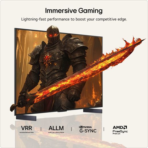 LG evo AI C6 42" 4K Ultra HD OLED Smart TV - Annotation - immersive gaming shot 