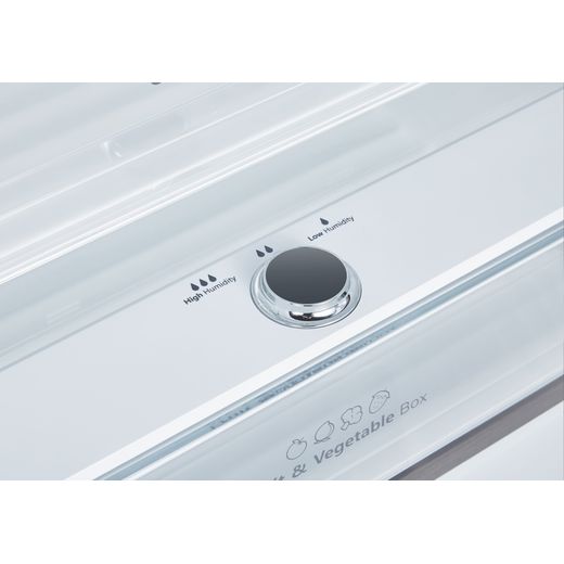 Hisense 60/40 Frost Free Fridge Freezer - Stainless Steel - Salad crisper drawer control