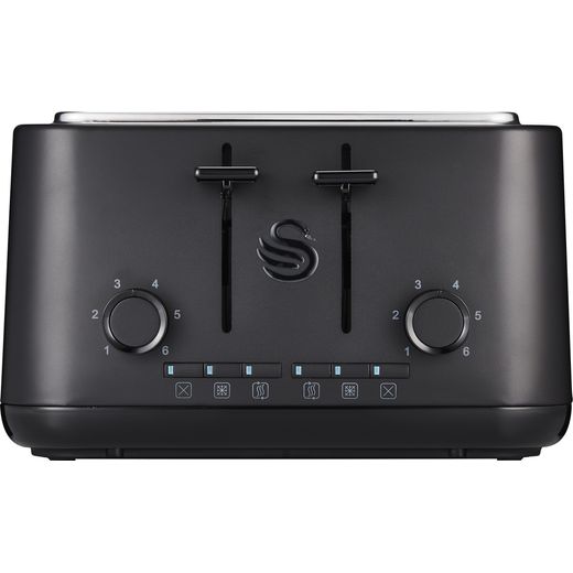 Swan Stealth ST34040BLKN 4 Slice Toaster - Matte Black