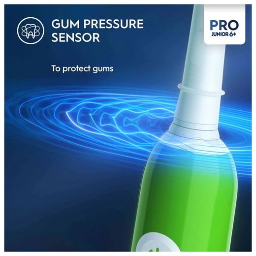 Oral-B PRO Junior Electric Toothbrush - Green - Annotation - Gum pressure sensor