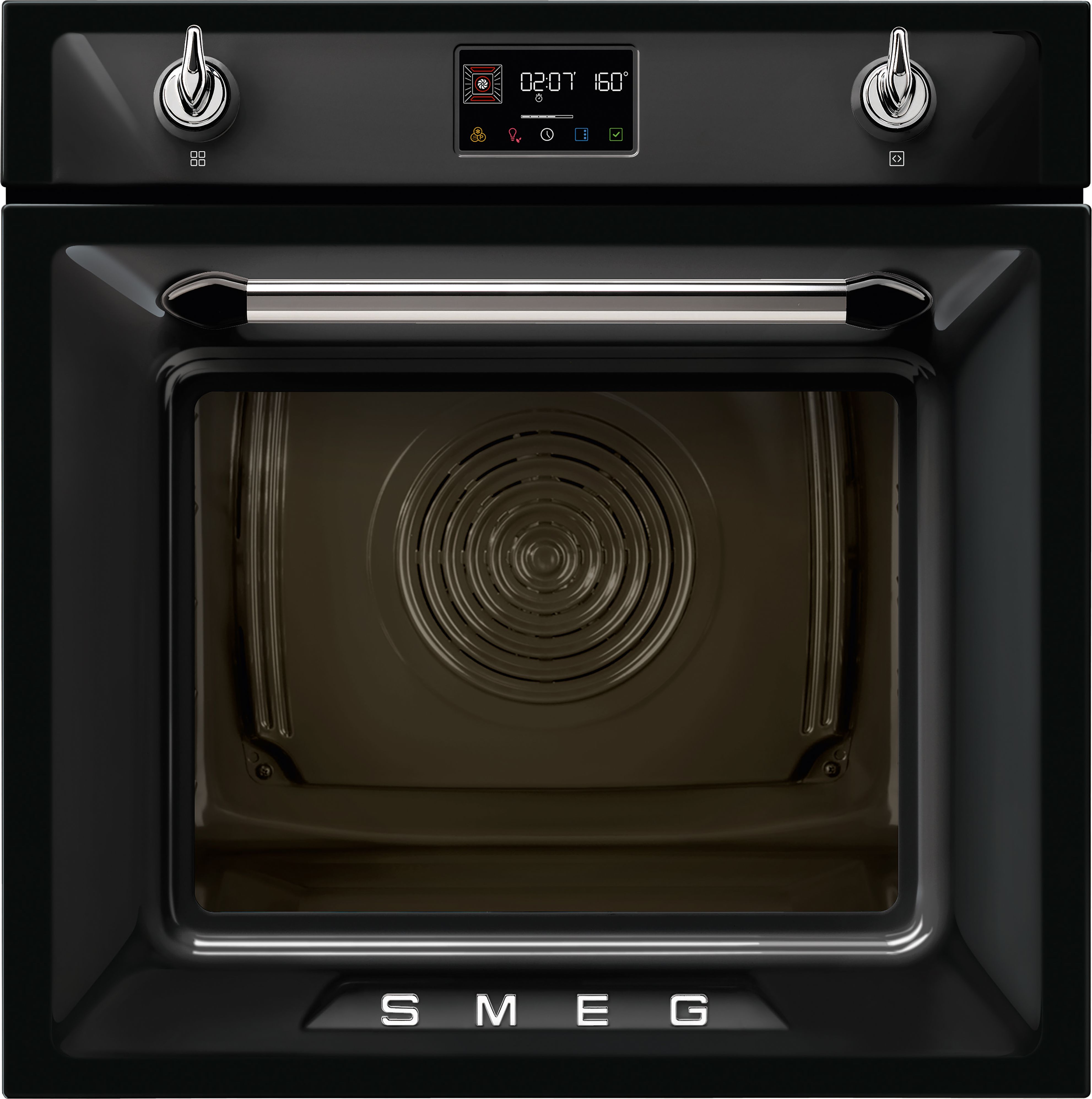 Smeg Victoria SOP6902S2PN Built In Electric Single Oven and Pyrolytic Cleaning - Black - A+ Rated, Black