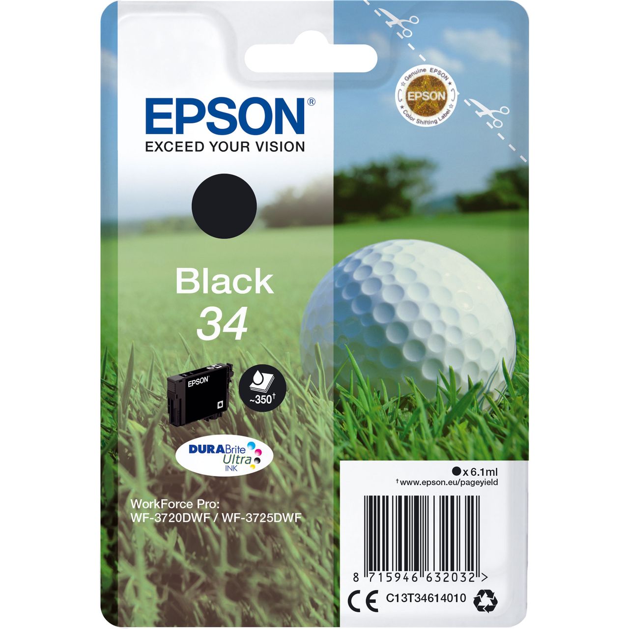 Epson Golf Ball Singlepack Black 34 DURABrite Ultra Ink Review