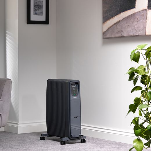 Dimplex EvoRad Eco Oil Free Radiator 2000W - Anthracite - Radiator in living room shot