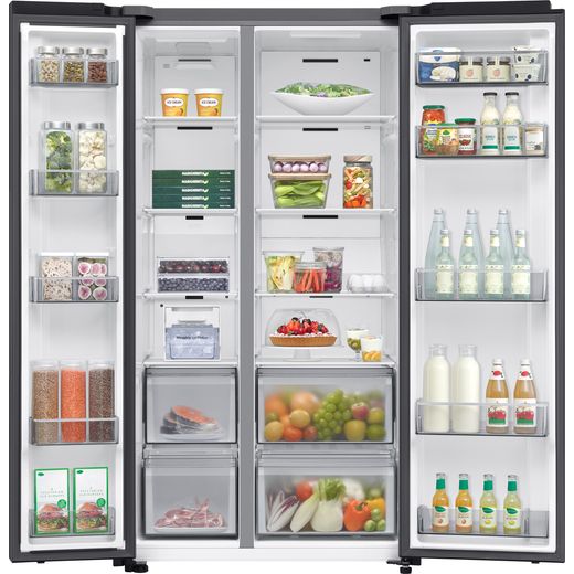 Samsung Series 7 SpaceMax™ American Fridge Freezer - Black - Doors open