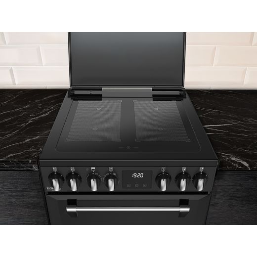 Stoves 60cm wide Double Oven Richmond DX MRA 60Ei RTY Mini Range Electric Cooker with Induction Hob - Icy White - Cooker hob perspective 