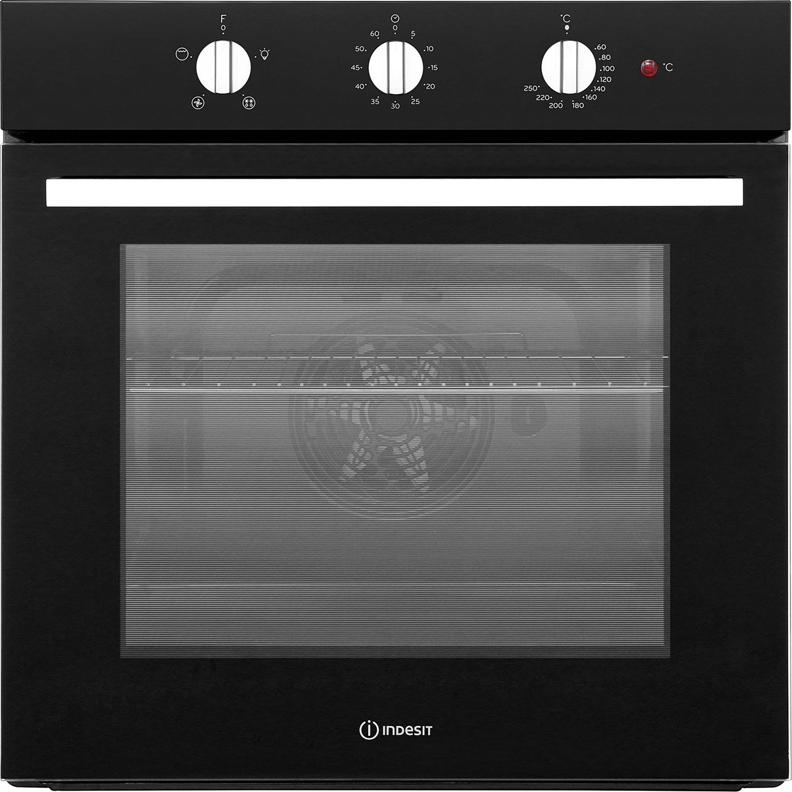 Indesit Aria IFW6330BL Built In Electric Single Oven - Black - A Rated, Black