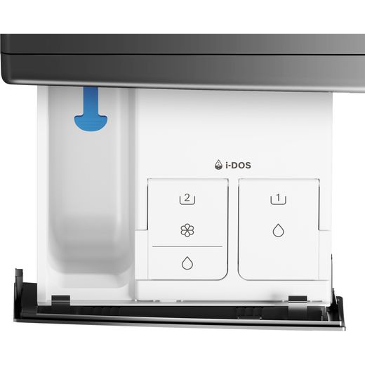 Bosch Series 8 i-Dos™ 10.5Kg / 6.0Kg Washer Dryer - Graphite - Top view detergent tray shotshot