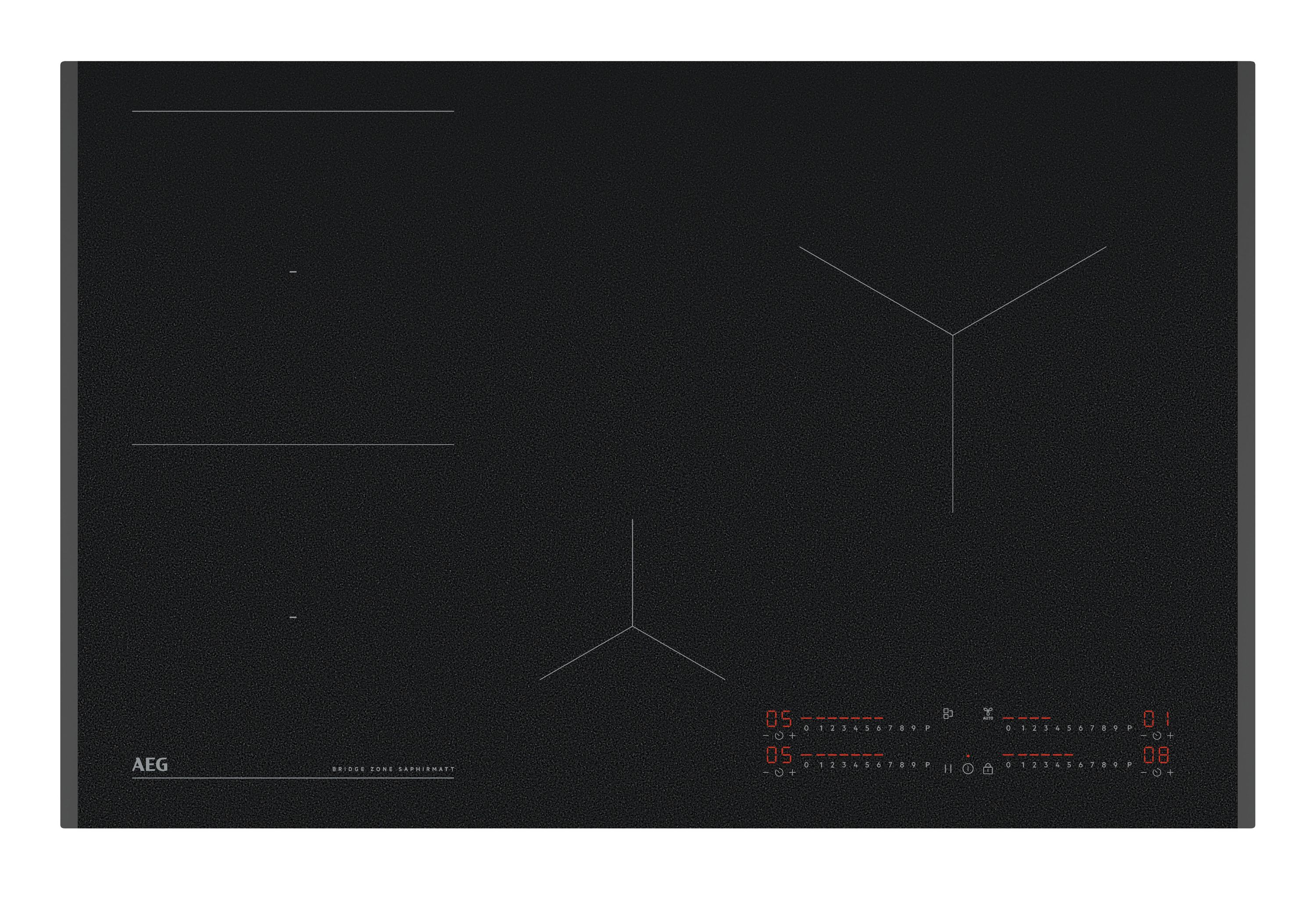 AEG 80cm Induction Hob - Black - 4 Zone - Touch Control