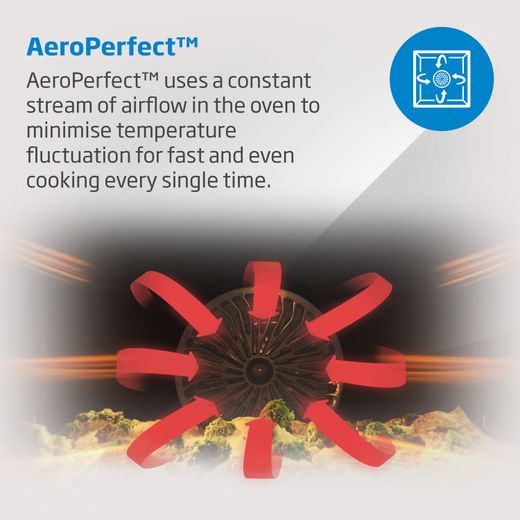 Beko AeroPerfect™ RecycledNet™ Electric Single Oven - Stainless Steel - Annotation - Aero Perfect