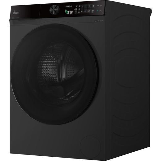 Hoover Pro Wash Series 7 HBWQD4106BL10J80 Wifi Connected 10Kg / Washer Dryer with 1400 rpm - Matte Black - left perpsective shot