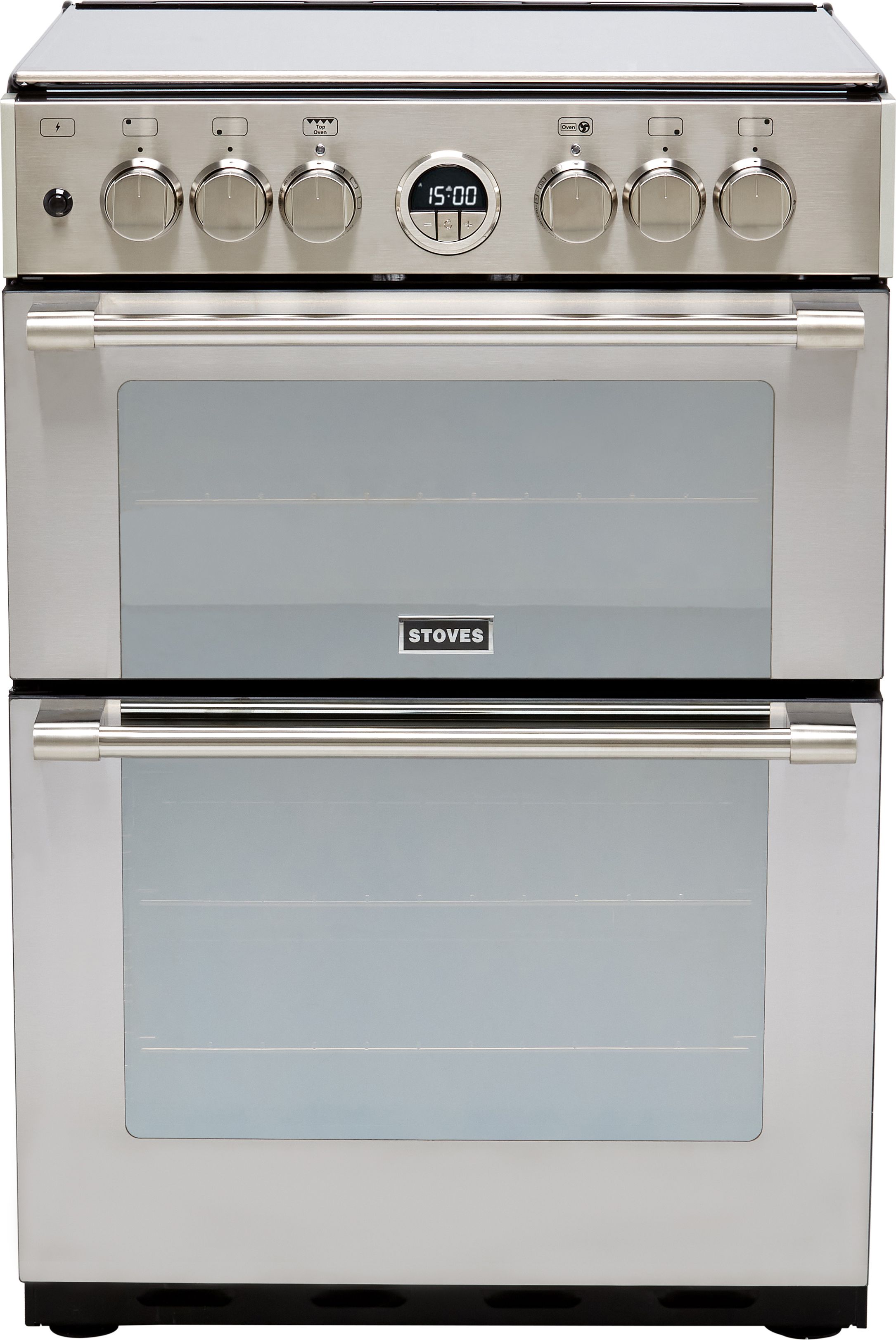 Stoves Sterling STERLING600DF 60cm Freestanding Dual Fuel Cooker - Stainless Steel - A/A Rated, Stainless Steel