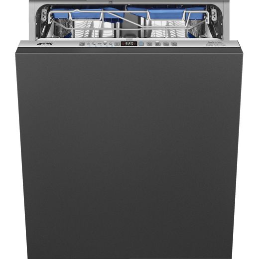 Smeg DI322BQLH Fully Integrated Standard Dishwasher - Silver Control Panel with Fixed Door Fixing Kit - B Rated