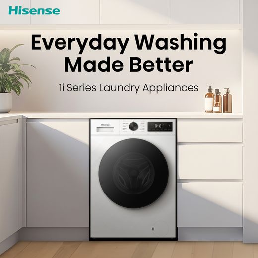 Hisense 1i Series WF1I1142BWL2 11kg Washing Machine with 1400 rpm - White - Annotation - washing made better shot