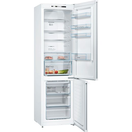 Bosch Series 4 70/30 Fridge Freezer - White - Doors open