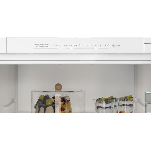 Siemens IQ-100 KI96NNSE0 194cm 70/30 Integrated Frost Free Fridge Freezer with Sliding Door Fixing Kit - White - Control panel