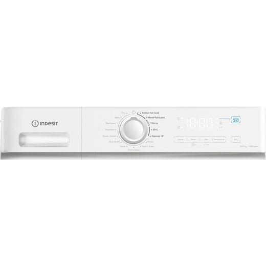 Indesit MyTime IDMA 8564 MY TIME UK 8Kg / Washer Dryer with 1400 rpm - White - Control panel shot
