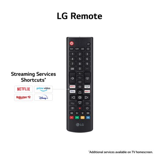 LG 75UR78006LK 75" Smart 4K Ultra HD TV - Annotation - LG remote shot