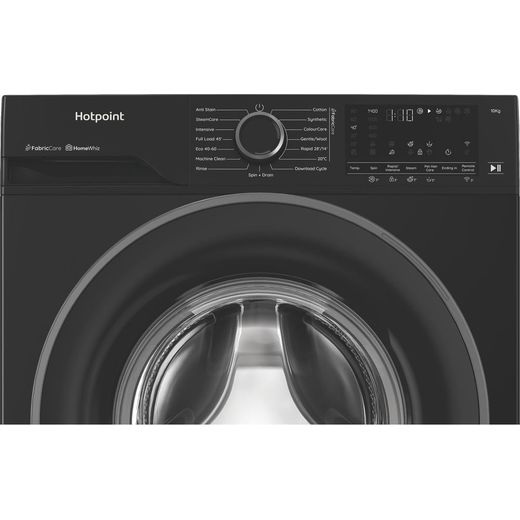 Hotpoint Fabric Care HB103WBCAREUK 10kg WiFi Connected Washing Machine with 1400 rpm - Black - Control panel