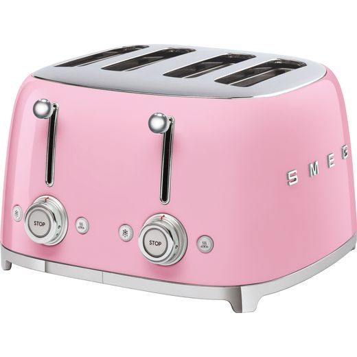 Smeg 50's Retro TSF03PKUK 4 Slice Toaster - Pink