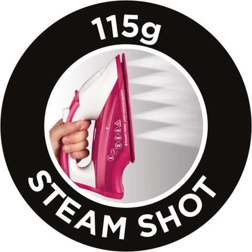 Russell Hobbs Light & Easy Brights 26480 Iron -Berry - Annotation - Steam shot