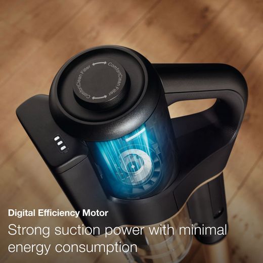 Miele DuoFlex HX1 Cordless Vacuum Cleaner with up to 55 Minutes Run Time - Red - Annotation -  motor shot