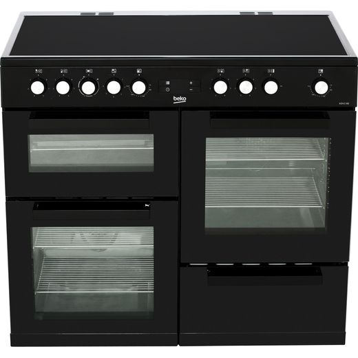 Beko KDVC100K 100cm Electric Range Cooker with Ceramic Hob - Black
