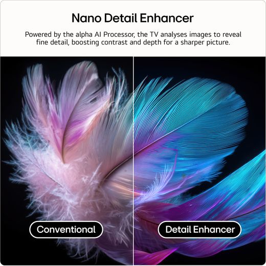 LG NANO AI NU80 43" 4K Ultra HD Smart TV - Annotation - nano detail shot