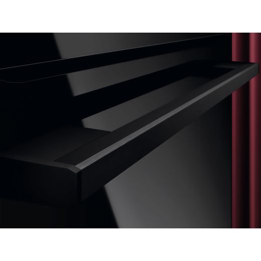 AEG SenseCook Aqua Built In Electric Single Oven - Black - Close up handle shot
