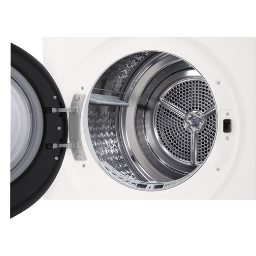 LG Series 7 AI Dry™ RHX7010TWB Wifi Connected 10Kg Heat Pump Tumble Dryer - White - close up drum shot