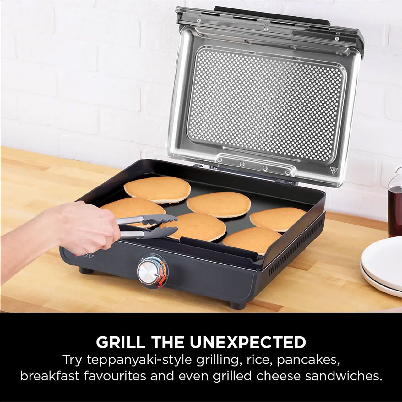 Ninja GR100 Sizzle Smokeless Indoor Grill - Certified Refurbished Like New