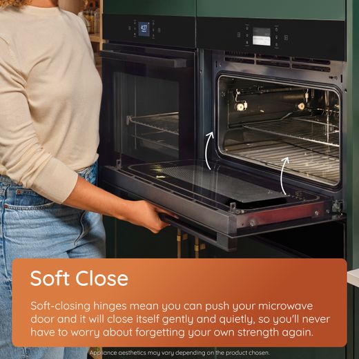 Hotpoint Class 8 HCT9A9PHTSBUK 53 Litre 46cm High, Built In Combination Microwave Oven - Black - Annotation - Soft Close