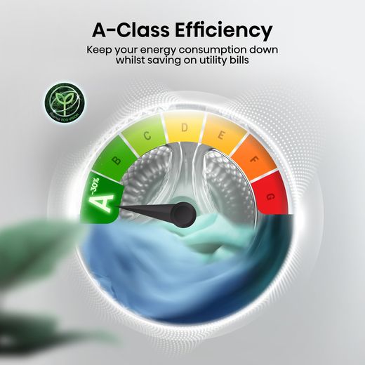 Hisense 10.5Kg / 6Kg Washer Dryer - White - Annotation - A-class efficiency