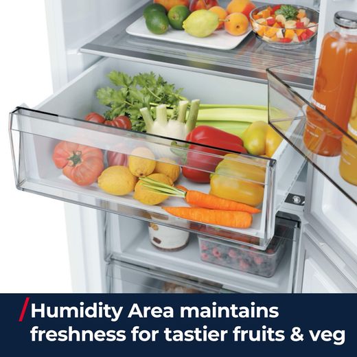 Hoover HONCQ2T6S18DWK 185cm 60/40 Total No Frost Fridge Freezer - White - annotation - humidity area shot