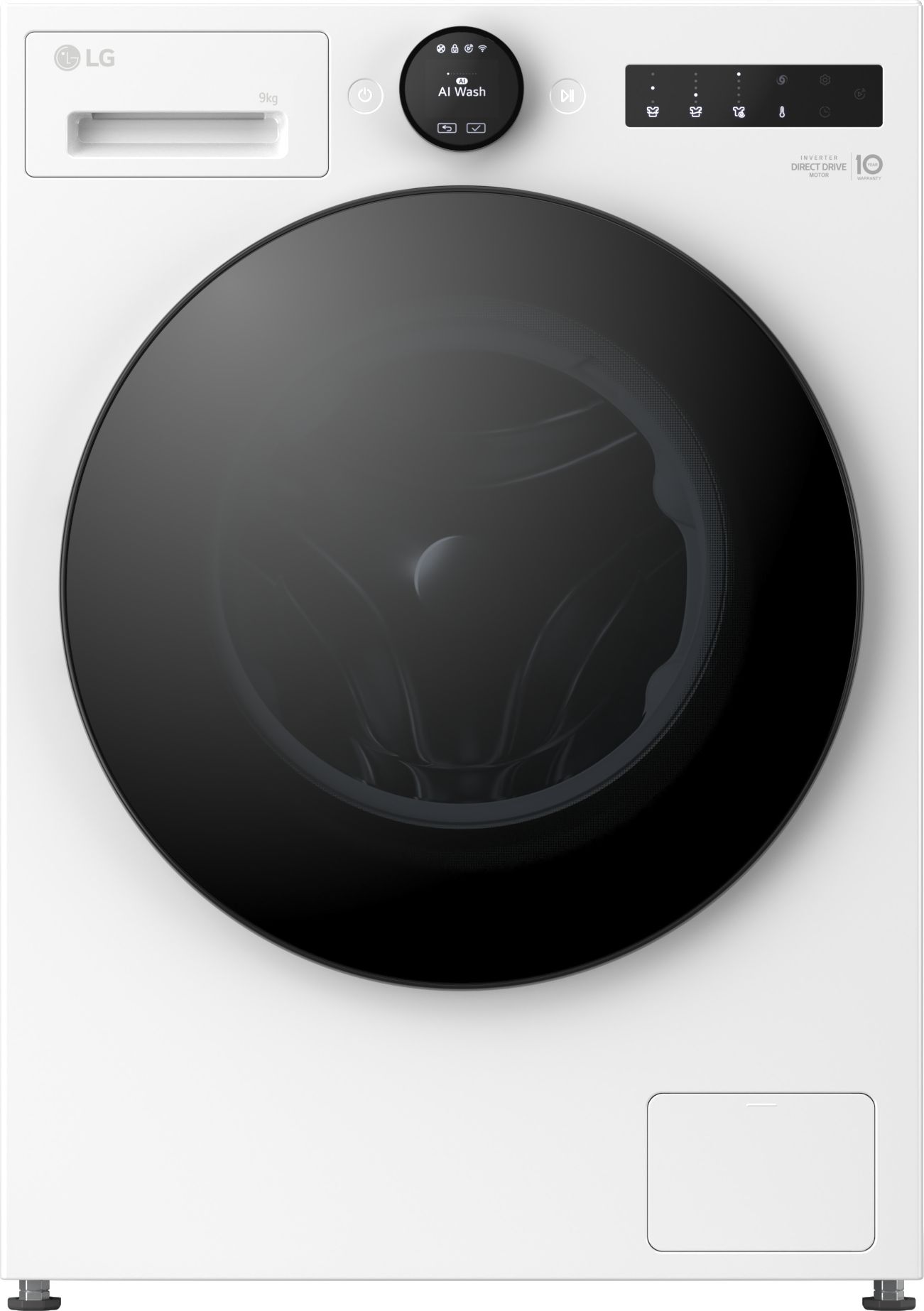 Image of LG VX70 Series AI Direct Drive™ F4X7009TWB 9kg WiFi Connected Washing Machine with 1400 rpm - White - A Rated, White