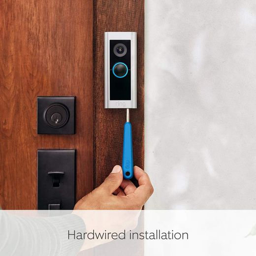 Ring Video Doorbell Pro 2 Hardwired Smart Doorbell HD+ 1536p - Nickel - Annotation - Hardwired installation