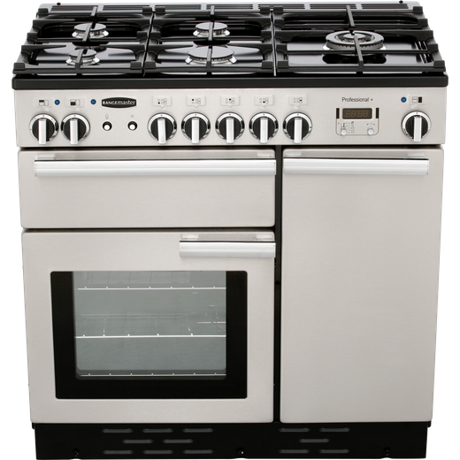 Rangemaster Professional Plus 90cm Dual Fuel Range Cooker - Stainless Steel
