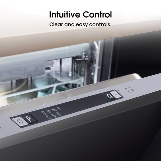 Hisense Fully Integrated Slimline Dishwasher - Silver Control Panel - Annotation - Intuitive control