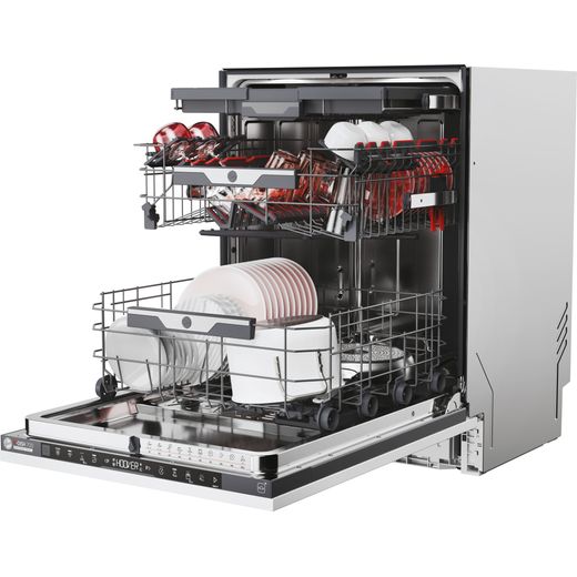 Hoover H-DISH 700 Integrated Standard Dishwasher - Silver - Door open